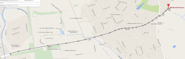 Meadowside Nursery 2130m + 900m = 3030m