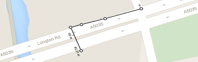 ATM & BP Garage 62m + 900m = 962m.