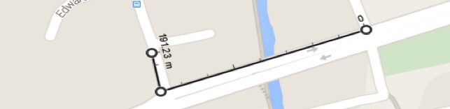 Post Office & Bargain Booze 191m + 900m = 1091m.