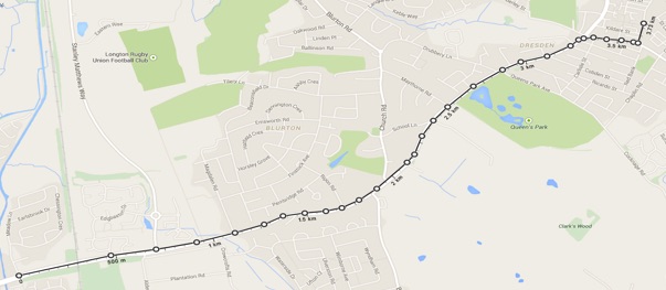 Dunrobin Medical Centre 3730m + 900m = 4630m.